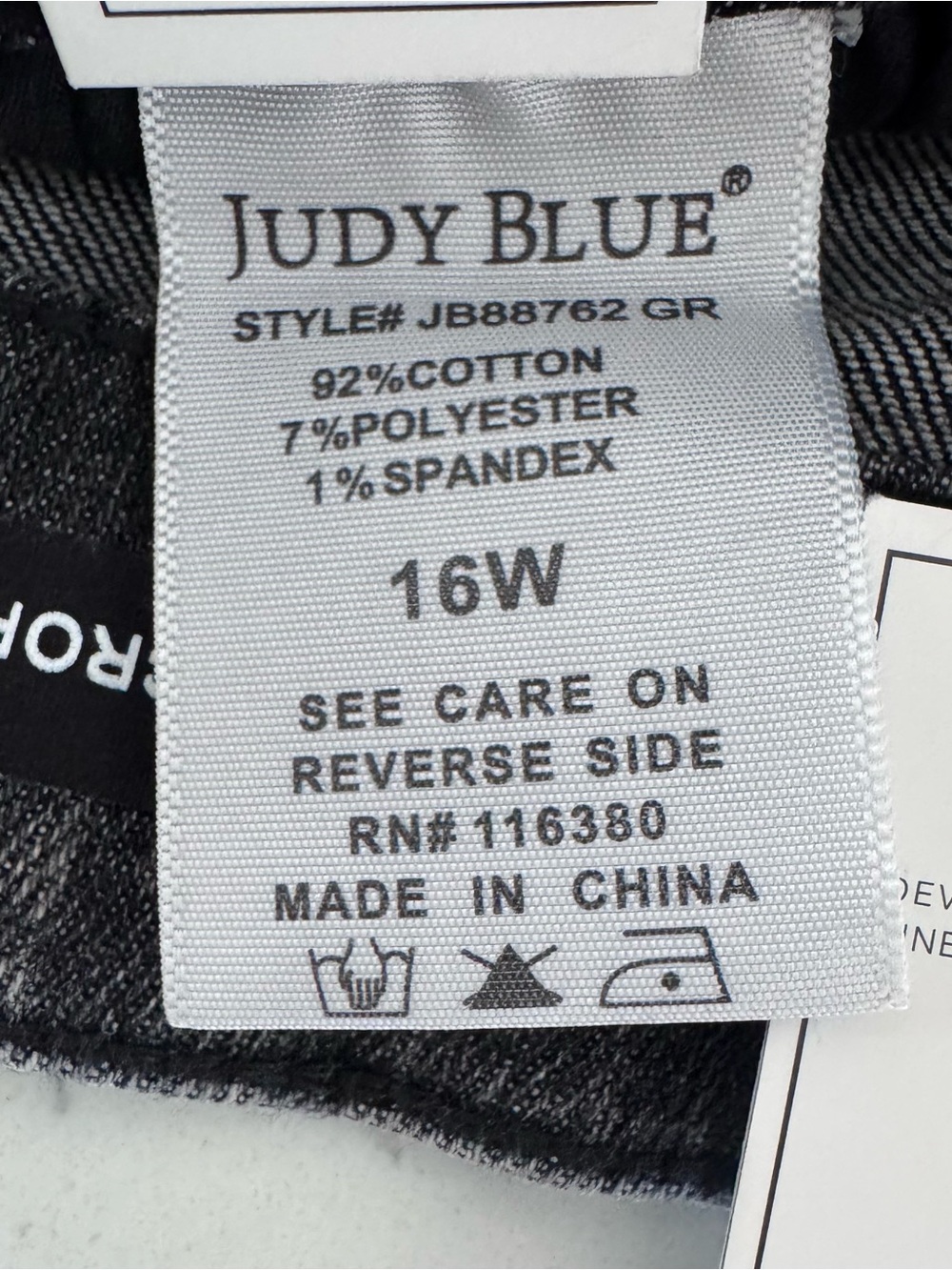 Judy Blue Knoxville Jeans Womens 16W Gray High Rise Wide Leg Crop NWT - Picture 10 of 11